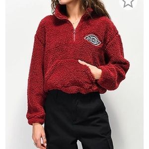 NWT Dickies Sherpa half Zip Fleece Teddy